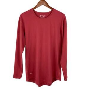 Bylt Shirt Drop Cut Red Long Sleeve Men's L